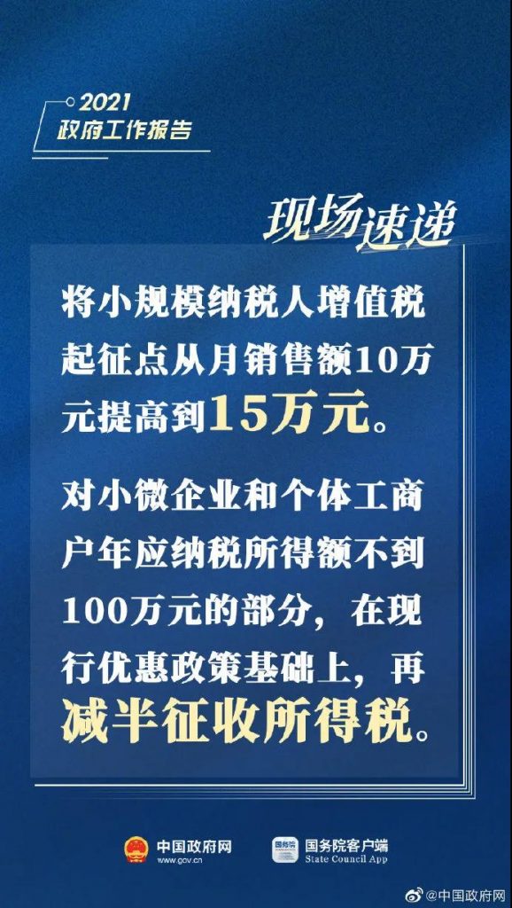2021兩會重磅消息！增值稅起征點提高！
